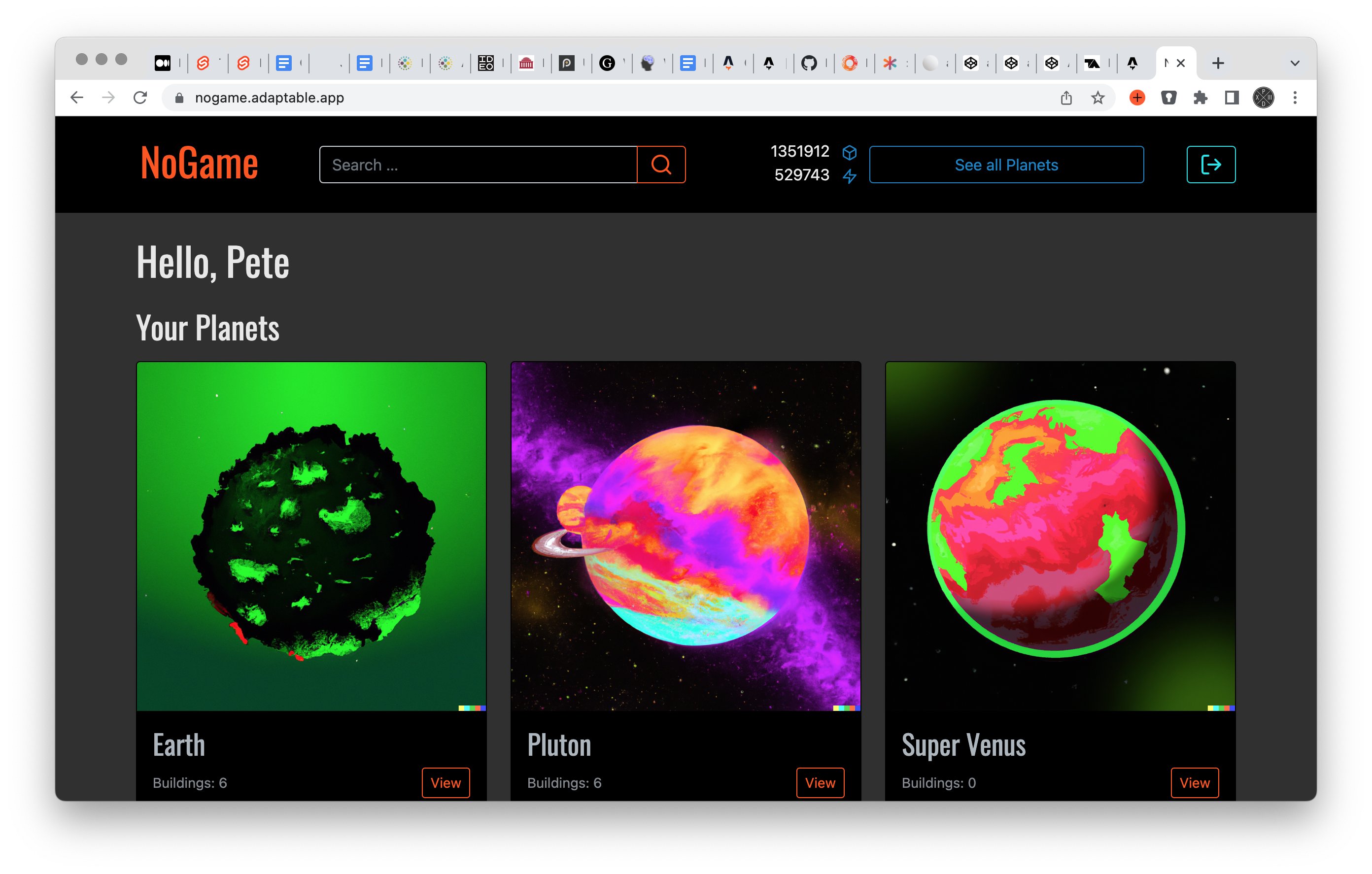 Three different planets